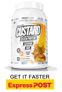 Muscle Nation Casein Custard 1kg Protein All Flavours Plus Free Express - Picture 1 of 7