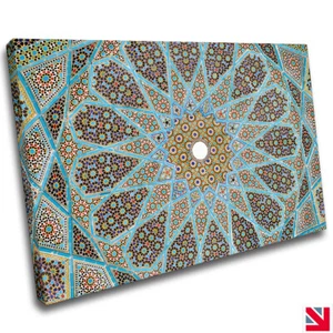 ABSTRAKTES PERSISCHES GEOMETRISCHES LEINWANDBILD Wandbild Bild Druck A4 - Bild 1 von 3