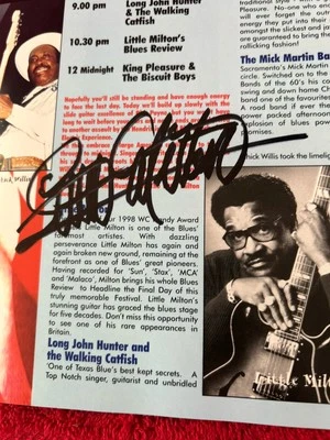 Little Milton Long John Hunter Sista Monica signed 1998 British R&B Program - Image 1 of 4