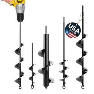 Auger Drill Bit for Planting 4 Pack – Garden Spiral Hole and Bulb Planter Too... - Picture 1 of 7