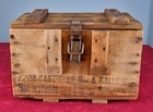 Antike französische Munitionskiste 9mm MAT-49 Holzkiste Armee Militaria Deko