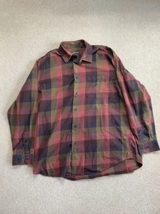 Orvis Luxury Mens Check Plaid Flanel Cotton Merino Shirt Size XL Tall - Picture 1 of 13