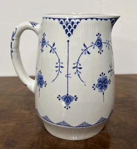Vintage Masons Denmark Milch Wasserkrug Krug 6,5" (17cm) blau und weiß - Bild 1 von 6