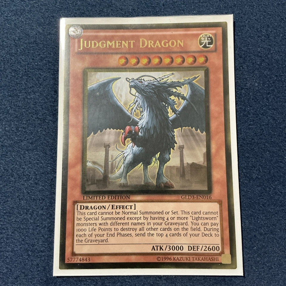 YuGiOh Judgment Dragon GLD3-EN016 Gold Rare Limited Edition - Image 1 of 3