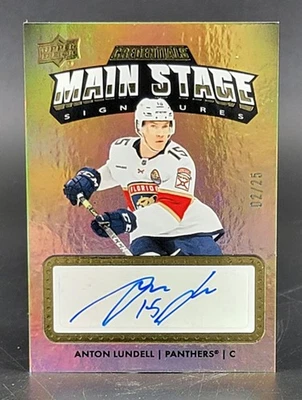 2022-23 Credentials Main Stage Signatures Gold #MS-AL Anton Lundell 2/25 - Image 1 of 2