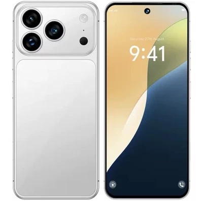 Nuovo i17 Pro Max HOT 2026 Hot Alta qualità 7.3 pollici Dual Card 8000mah SILVER - Immagine 1 di 4