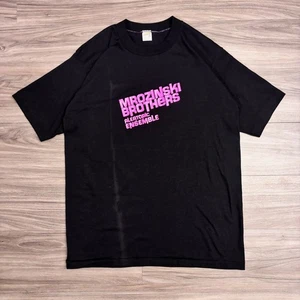 80s / Vintage Mrozinski Brothers Aleatoric Ensemble Tee USA Made Single Stitch L - Picture 1 of 10