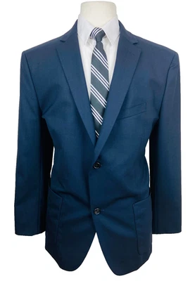 theory Mens 46R Solid Navy Super Soft 100% Wool Blazer Sport Coat Suit Jacket - Image 1 of 4