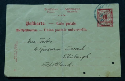 Bavaria 1901 10pf postcard Used - Image 1 of 2