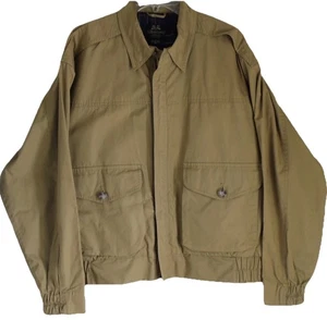 Willis & Geiger Sz M Khaki-Beige Ike Eisenhower Cotton Outdoor Zip-Up Jacket - Picture 1 of 10