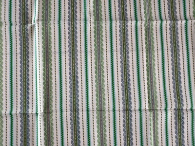 Green Stripes White Quilting Cotton Fabric 44” X 36.5” - Image 1 of 4