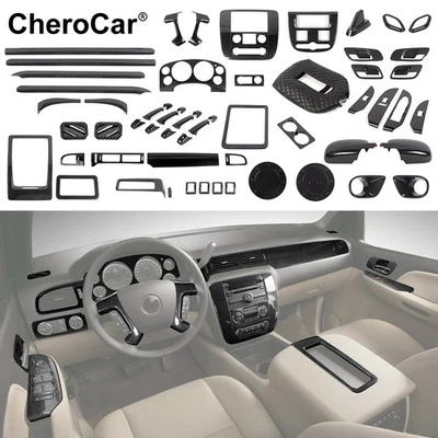 Carbon Fiber Interior Decor Cover Trim Bezel For Chevy Avalanche & Tahoe 2007-13 - Image 1 of 4