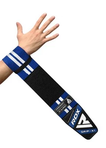 RDX Gym Straps Wrist Support Weight Training, Lifting Blue Grip-X1 W3 W4 - Picture 1 of 9