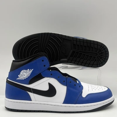 Tênis masculino tamanho 11 Nike Air Jordan 1 Mid Game Royal preto branco DQ8426 402 - Imagem 1 de 4