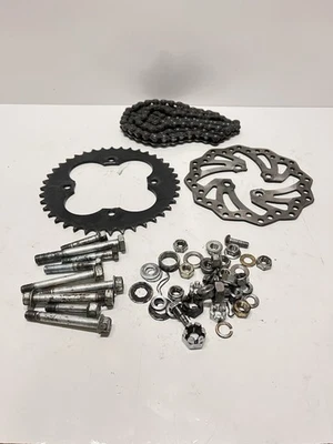 Front Rear Sprocket And Chain Brake Disc And Left Over hardware04-09 Yamaha YFZ4 Foto 1 de 4