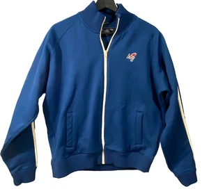 Vintage Abercrombie & Fitch Herren Muscle Trainingsjacke Reißverschluss Large Navy Blau - Bild 1 von 6