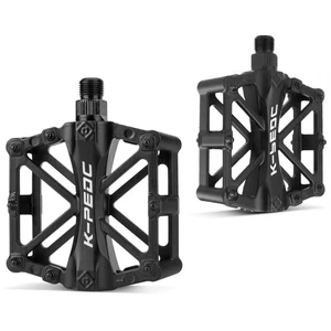 Bike Pedals 9/16 for MTB, Mountain Road Bicycle Flat Pedal, with 16 Anti-Skid... - Picture 1 of 7