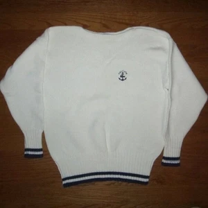 Vintage Izod Lacoste 90's Men's size Med white long sleeve pullover Sweater - Picture 1 of 7