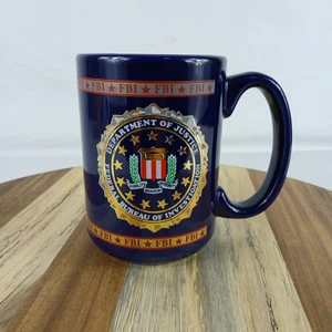 FBI HERALDRY PORCELAIN COFFEE MUG 16 OUNCE EXCELLENT CONDITION - Picture 1 of 5