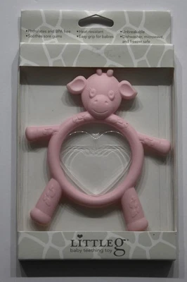 NIB Little G Giraffe Baby Girl's Pink Teething Ring NEW - Image 1 of 2