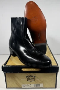 Florsheim Duke Bic Fit schwarz Leder Stiefeletten Reißverschluss Herren Größe 11E Hergestellt in den USA - Bild 1 von 17