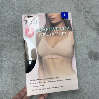 Sujetador Felina para mujer L copa adaptativa sin cables beige e0012 Foto 1 de 4