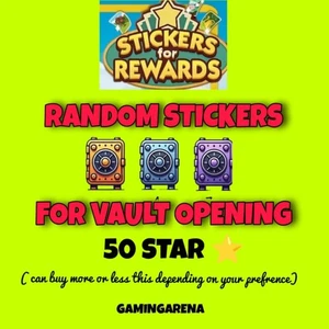 Stickers For Reward - 50 VAULT STARS 🚀( Sticker-Mono_poly_Go) FAST 🚀 - Picture 1 of 1
