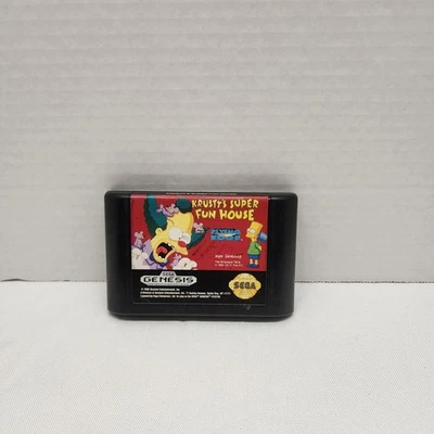 Krusty's Super Fun House Video Game 1992 Sega Genesis Cartridge Only - Image 1 of 4