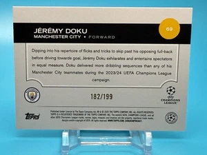 Jeremy Doku 2025 Topps Champions #69 Green Refractor # /199 Refractor KOSTENLOSER VERSAND - Bild 1 von 1