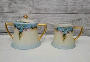 W.G. & Co. William Guerin Limoges France Zucker mit Deckel & Milchkännchen Set - Bild 1 von 8