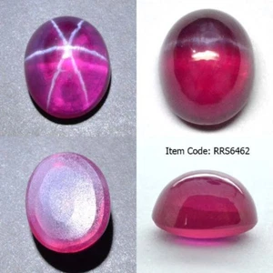 Oval 10x8 MM Red Ruby Star Sapphire 6 Rays Lab Corundum Cabochon - Picture 1 of 13
