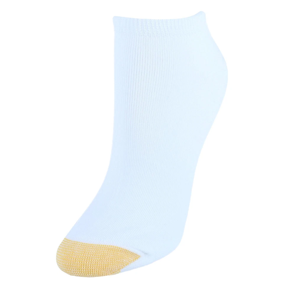 Gold Toe Goldtoe Cushion Liner No Show White Ladies Socks 6 Pair