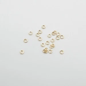 Gold Filled Jump Ring Click and Lock - 0.50mm x 2.3mm - 14KT - 20, 50 Pack - Picture 1 of 3