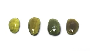 4 Stück Turmalin Rosenschliff Scheiben, Turmalin 8,6x14-9,7x15,30 mm Rosenschliff, - Bild 1 von 4