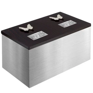 Dubbele zilveren doos - Gezelschap Urn, Zilveren Urn Voor Twee Volwassenen - Bild 1 von 13
