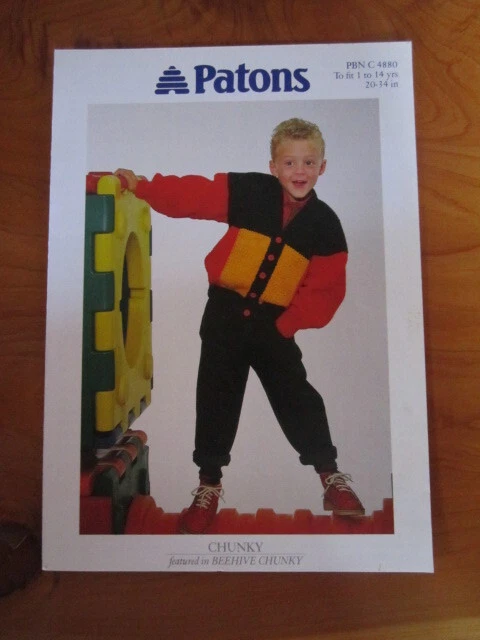 KNITTING PATTERN PATONS CHUNKY   NO. 4880   GREAT * MUST SEE - Image 1 of 1