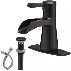 BWE Single Hole Bathroom Faucets 6.22"H Low-Arc Residential Oil Rubbed Bronze - Picture 1 of 12