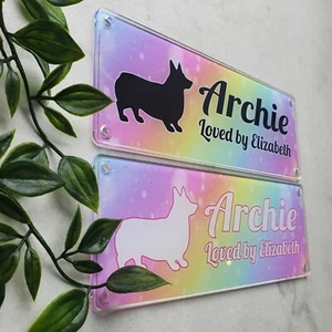 Corgi Dog Name sign Personalised, plaque, plate letterbox gift Tags4Nags - Picture 1 of 26
