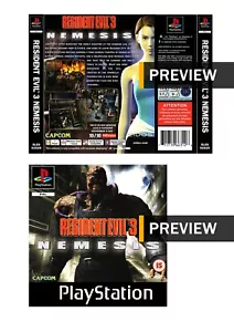 Resident Evil 3 - PlayStation PS1 Replacement Inlay Covers - Picture 1 of 3