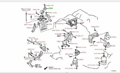 Toyota Sienna 2004-2010 3,3 L montaje de motor genuino OEM OE Foto 1 de 2