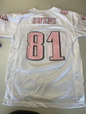 TERRELL OWENS #81 PHILADELPHIA EAGLES ДЕВОЧЕК БЕЛЫЙ/РОЗОВЫЙ РЕПЛИКА NFL JSY БЕСПЛАТНАЯ ДОСТАВКА - Изображение 1 из 4