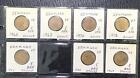 1960-1972 Denmark Collection of 7 Different 5 ORE Carded Coins!