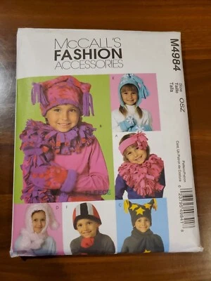 McCall's M4984 Hats Scarves Mittens Headband Pattern Child Sz S M L - Image 1 of 2