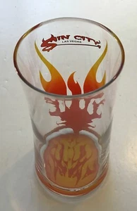 Vaso de recuerdo curvo Sin City Las Vegas Flames - Imagen 1 de 6