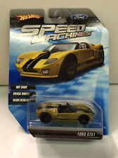 Hot Wheels Speed Machines Ford GTX1 Gold With Black Stripe ￼R8488