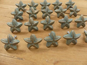 20 CAST IRON STARFISH DRAWER PULLS CABINET CUPBOARD BATHROOM DECOR NAUTICAL KNOB - Picture 1 of 10