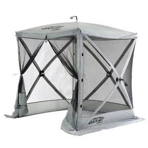 CLAM Quick-Set Traveler 6 x 6 Ft Portable Outdoor 4 Sided Canopy Shelter, Gray - Picture 1 of 12