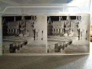 FOTOPLATTE GLAS STEREO MAINTENANCE (28) FASSADE DES SCHLOSSES - Bild 1 von 1