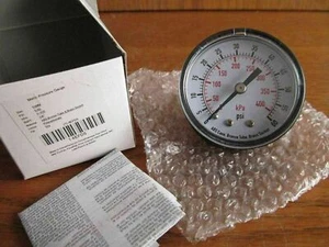 2" Rear Port Pressure GAUGE 0-60 psi 1/4" BSPT [metric] grainger #4EFD5 (T-37) - Foto 1 di 4