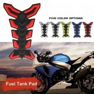 Universal Motorcycle Gas Fuel Oil Tank Pad Fish Bone 3D Decal Sticker Protector - Picture 1 of 10